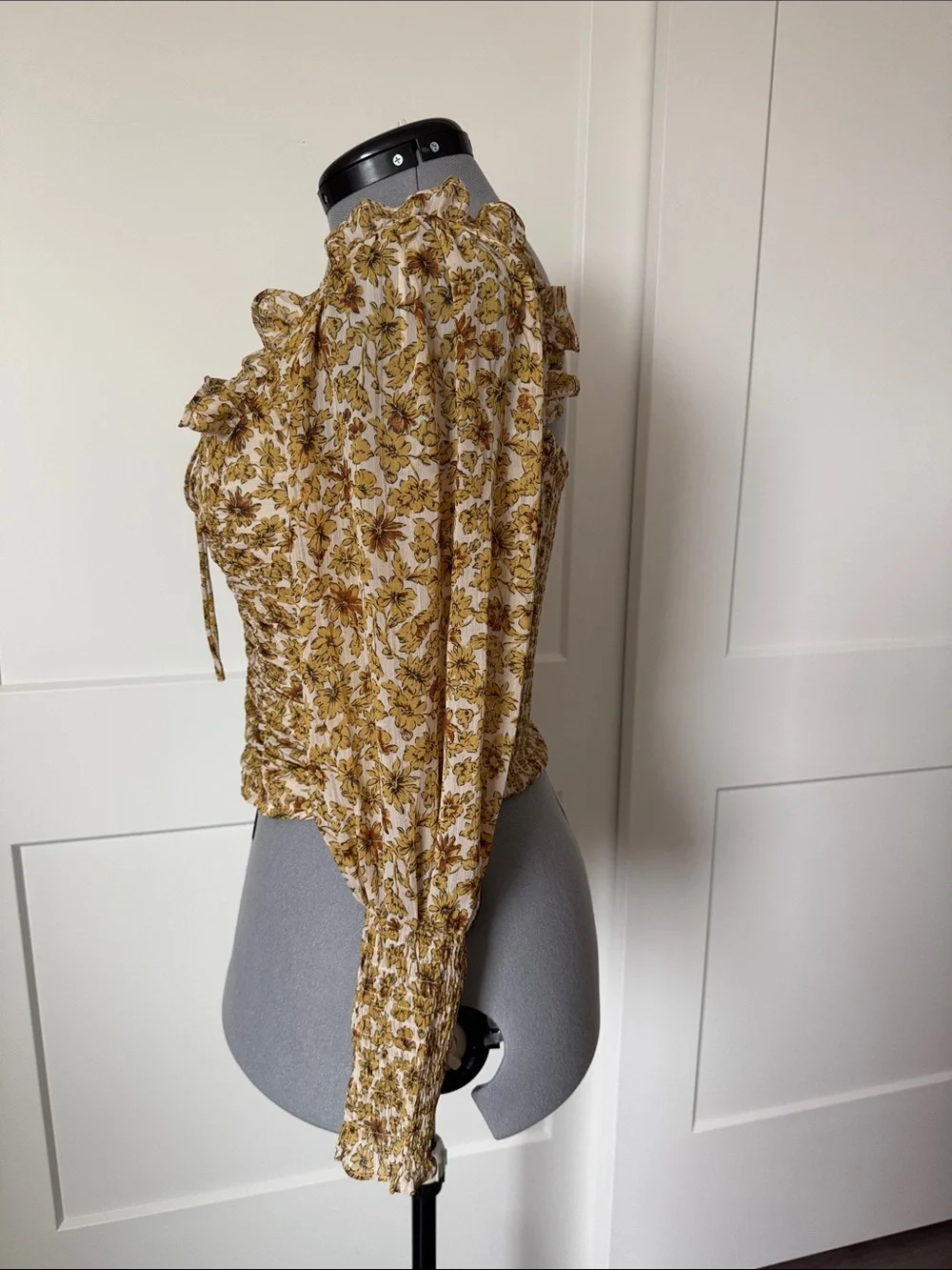 ASTR Floral Ruffle Tie-Front Blouse - Picture 2 of 8
